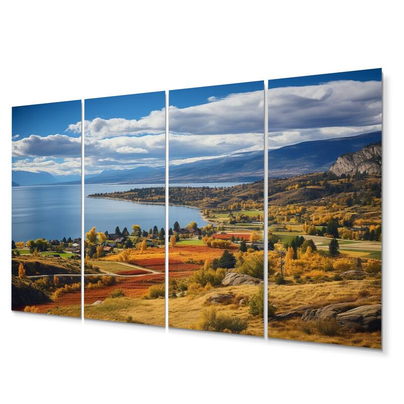 Designart "Canada Okanagan Serenity II" Landscapes Metal Wall Art Set
